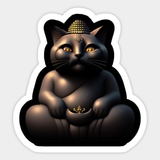 Buddha cat Sticker